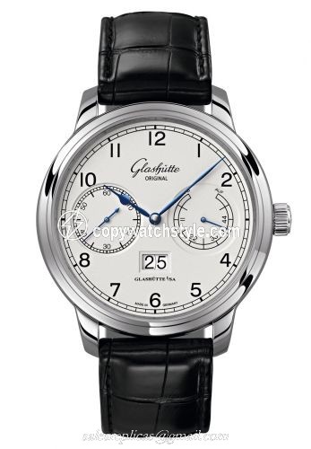 Glashutte Original Senator Observer Stainless Steel / Silver / Alligator / Folding 100-14-05-02-04 Glashutte Original Senator Observer Stainless Steel / Silver / Alligator / Folding 100-14-05-02-04