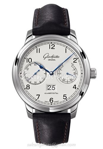 Glashutte Original Senator Observer Stainless Steel / Silver / Calf / Pin 100-14-05-02-07 Glashutte Original Senator Observer Stainless Steel / Silver / Calf / Pin 100-14-05-02-07