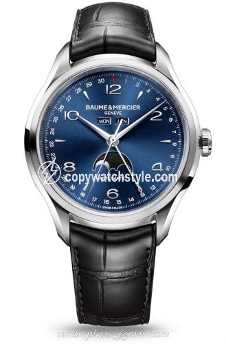 Baume & Mercier Clifton Complete Calendar Stainless Steel / Blue / Strap 10057
