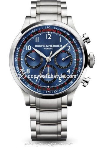 Baume & Mercier Capeland Chronograph 44 Blue / Bracelet 10066 Baume & Mercier Capeland Chronograph 44 Blue / Bracelet 10066
