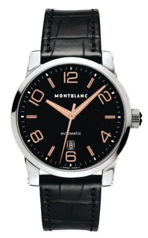 Montblanc TimeWalker Date Automatic 4810 42 Black / Red Gold Numerals 101551 Montblanc TimeWalker Date Automatic 4810 42 Black / Red Gold Numerals 101551