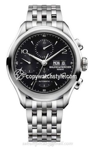 Baume & Mercier Clifton Chronograph Black Bracelet 10212 Baume & Mercier Clifton Chronograph Black Bracelet 10212