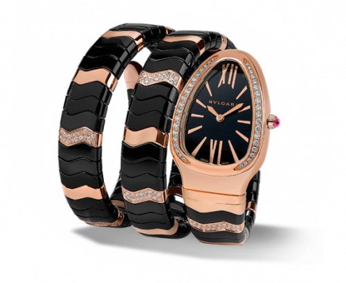 Bulgari Serpenti Spiga Pink Gold Black 102128