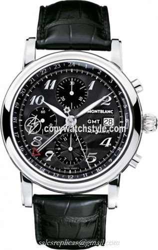 Montblanc Star Traditional Chronograph GMT Automatic Black 102135 Montblanc Star Traditional Chronograph GMT Automatic Black 102135