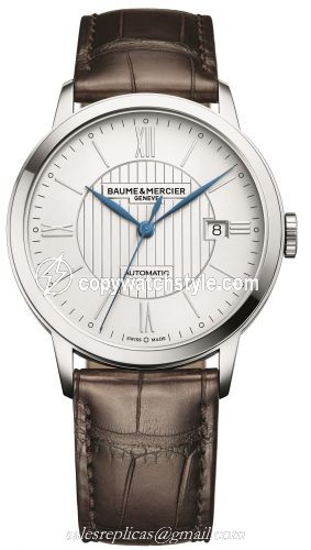 Baume & Mercier Classima Automatic 40 Stainless Steel / Silver / Alligator 10214 Baume & Mercier Classima Automatic 40 Stainless Steel / Silver / Alligator 10214