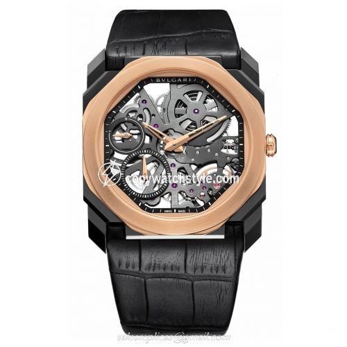 Bulgari Octo Finissimo Skeleton DLC / Rose Gold / Alligator 102469 Bulgari Octo Finissimo Skeleton DLC / Rose Gold / Alligator 102469