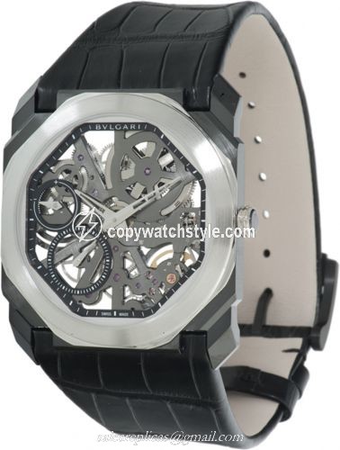 Bulgari Octo Finissimo Skeleton DLC / Platinum / Alligator 102636 Bulgari Octo Finissimo Skeleton DLC / Platinum / Alligator 102636