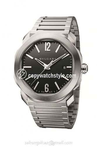 Bulgari Octo Roma 41 Stainless Steel / Black / Bracelet 102704 Bulgari Octo Roma 41 Stainless Steel / Black / Bracelet 102704