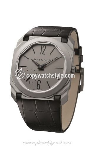 Bulgari Octo Finissimo Automatic Titanium / Grey / Alligator 102711 Bulgari Octo Finissimo Automatic Titanium / Grey / Alligator 102711