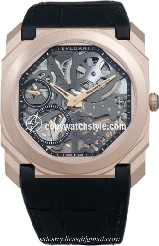 Bulgari Octo Finissimo Skeleton Pink Gold / Alligator 102946 Bulgari Octo Finissimo Skeleton Pink Gold / Alligator 102946