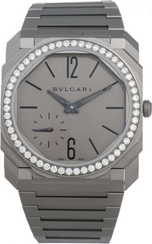 Bulgari Octo Finissimo Automatic Titanium / Diamond / Grey / Bracelet 103038