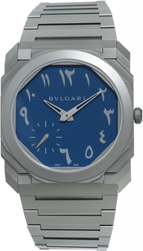 Bulgari Octo Finissimo Automatic Arabic Blue / Titanium 103301 Bulgari Octo Finissimo Automatic Arabic Blue / Titanium 103301