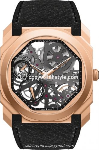 Bulgari Octo Finissimo Skeleton Pink Gold / Calf 103389 Bulgari Octo Finissimo Skeleton Pink Gold / Calf 103389