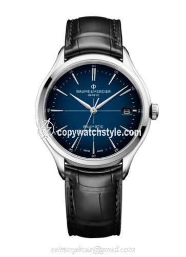 Baume & Mercier Clifton Baumatic Stainless Steel / Blue / Strap / COSC 10467 Baume & Mercier Clifton Baumatic Stainless Steel / Blue / Strap / COSC 10467