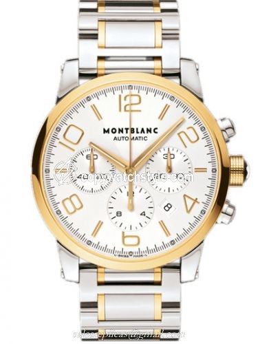 Montblanc Timewalker Chronograph Automatic Two Tone Yellow 107320 Montblanc Timewalker Chronograph Automatic Two Tone Yellow 107320