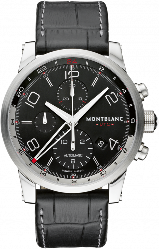 Montblanc TimeWalker Chrono Voyager UTC Black 107336 Montblanc TimeWalker Chrono Voyager UTC Black 107336