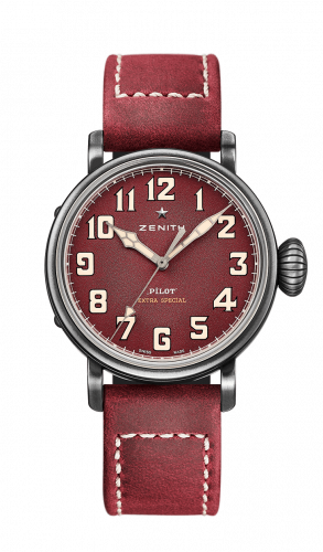 Zenith Pilot Type 20 Special Edition Aged Stainless Steel / Red / Strap 11.1941.679/94.C814 Zenith Pilot Type 20 Special Edition Aged Stainless Steel / Red / Strap 11.1941.679/94.C814