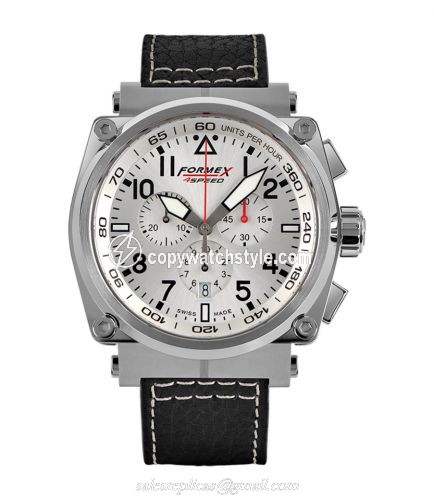 Formex Pilot Quartz Chronograph Silver / Calf 1100.1.3040.213