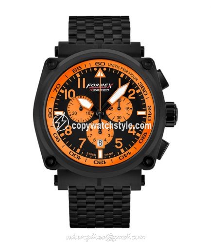 Formex Pilot Quartz Chronograph PVD / Black - Orange / Bracelet 1100.4.3064.110 Formex Pilot Quartz Chronograph PVD / Black - Orange / Bracelet 1100.4.3064.110