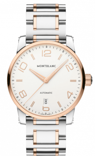 Montblanc TimeWalker Date Automatic 39 Two Tone Red / White / Bracelet 110329 Montblanc TimeWalker Date Automatic 39 Two Tone Red / White / Bracelet 110329