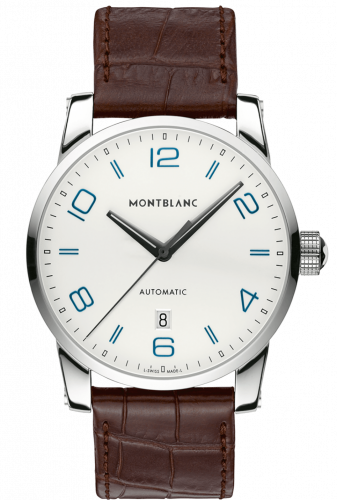 Montblanc TimeWalker Date Automatic 42 Silver / Blue Numerals 110338