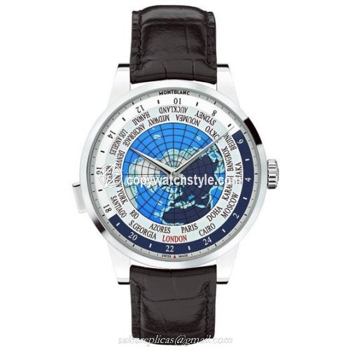 Montblanc Heritage Spirit Orbis Terrarum Stainless Steel 112308 Montblanc Heritage Spirit Orbis Terrarum Stainless Steel 112308