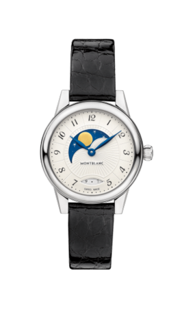Montblanc Boheme Moonphase Quartz 27 Stainless Steel / Silver / Alligator 112496 Montblanc Boheme Moonphase Quartz 27 Stainless Steel / Silver / Alligator 112496