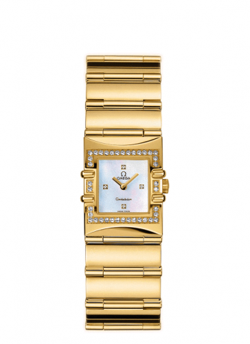 Omega Constellation Quadra Quartz 19.3 Yellow Gold / Pink MOP / Bracelet 1135.76.00 Omega Constellation Quadra Quartz 19.3 Yellow Gold / Pink MOP / Bracelet 1135.76.00