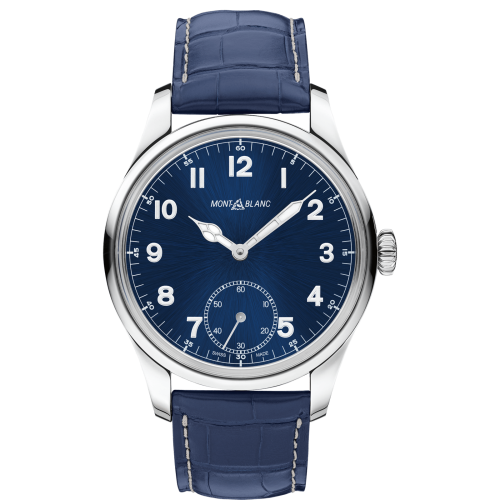 Montblanc 1858 Manual Small Second Stainless Steel / Blue 113702 Montblanc 1858 Manual Small Second Stainless Steel / Blue 113702