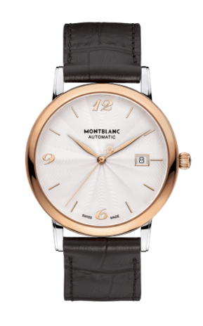 Montblanc Classique Date Automatic 39mm Two Tone Guilloche 113824 Montblanc Classique Date Automatic 39mm Two Tone Guilloche 113824