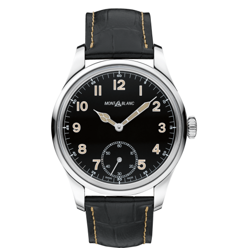 Montblanc 858 Manual Small Second Stainless Steel / Black 113860 Montblanc 858 Manual Small Second Stainless Steel / Black 113860