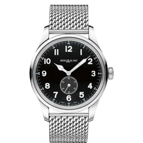 Montblanc 1858 Automatic Small Second Stainless Steel / Black 115074 Montblanc 1858 Automatic Small Second Stainless Steel / Black 115074