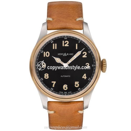 Montblanc 1858 Automatic 44 Stainless Steel / Bronze / Black 116241 Montblanc 1858 Automatic 44 Stainless Steel / Bronze / Black 116241