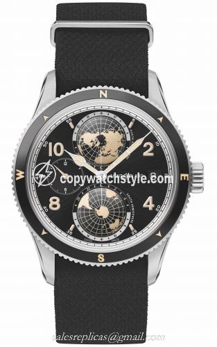 Montblanc 1858 Geosphere Stainless Steel / Black / NATO 117837 Montblanc 1858 Geosphere Stainless Steel / Black / NATO 117837