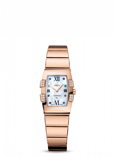 Omega Constellation Quadrella Quartz 19.3 Red Gold / MOP 1183.79.00 Omega Constellation Quadrella Quartz 19.3 Red Gold / MOP 1183.79.00