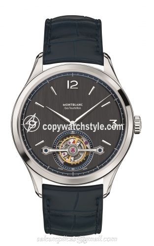 Montblanc Heritage Chronometrie Exo Tourbillon Slim White Gold / Slate 118471 Montblanc Heritage Chronometrie Exo Tourbillon Slim White Gold / Slate 118471