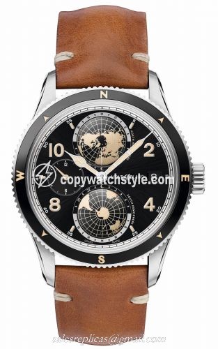 Montblanc 1858 Geosphere Stainless Steel / Black / Calf 119286 Montblanc 1858 Geosphere Stainless Steel / Black / Calf 119286