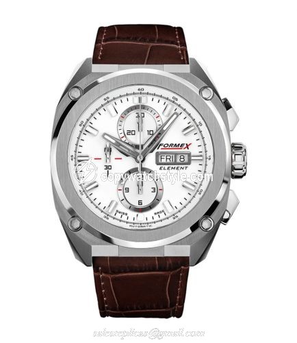 Formex Element Automatic Chronograph Full Steel / White / Croco 1200.1.8011.322 Formex Element Automatic Chronograph Full Steel / White / Croco 1200.1.8011.322