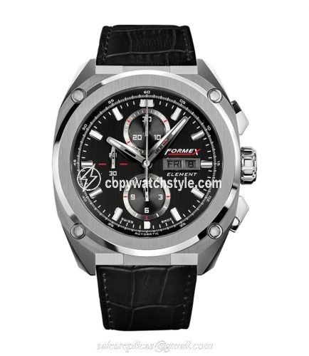 Formex Element Automatic Chronograph Full Steel / Black / Croco 1200.1.8021.713 Formex Element Automatic Chronograph Full Steel / Black / Croco 1200.1.8021.713