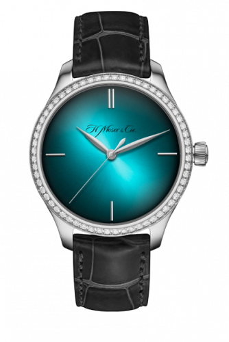 H. Moser & Cie Endeavour Centre Seconds Stainless Steel / Diamond / Blue Lagoon Purity 1200-1207 H. Moser & Cie Endeavour Centre Seconds Stainless Steel / Diamond / Blue Lagoon Purity 1200-1207