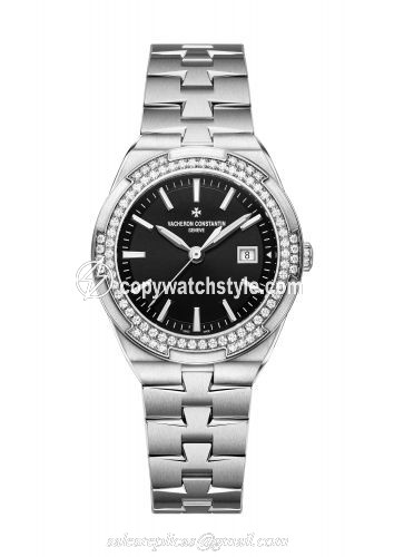 Vacheron Constantin Overseas Quartz Stainless Steel / Diamond / Black 1205V/100A-B591