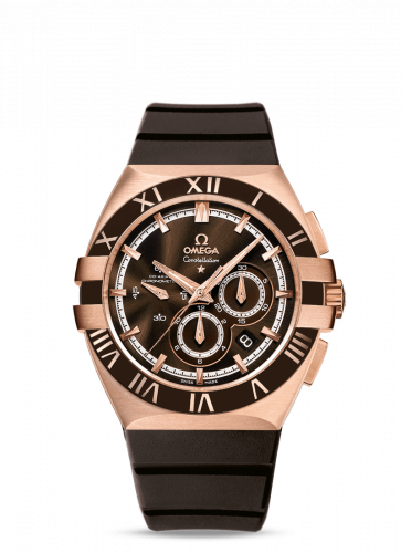 Omega Constellation Co-Axial 41 Chronograph Double Eagle Red Gold / Brown / Rubber 121.62.41.50.13.001 Omega Constellation Co-Axial 41 Chronograph Double Eagle Red Gold / Brown / Rubber 121.62.41.50.13.001