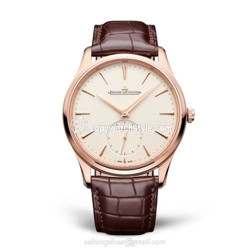 Jaeger-LeCoultre Master Ultra Thin Small Seconds Pink Gold / Eggshell / Alligator 1212510 Jaeger-LeCoultre Master Ultra Thin Small Seconds Pink Gold / Eggshell / Alligator 1212510