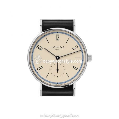 Nomos Glashutte Tangente 33 A Century of Bauhaus Blue 122.S1