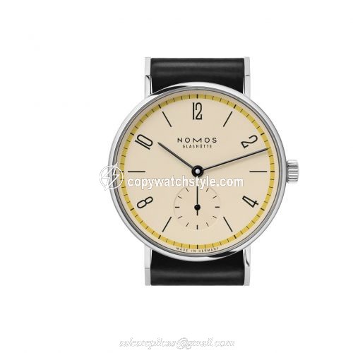 Nomos Glashutte Tangente 33 A Century of Bauhaus Yellow 122.S2