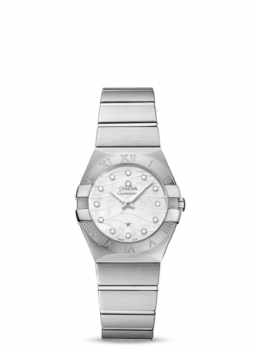 Omega Constellation Quartz 27 Brushed Stainless Steel / White MOP 123.10.27.60.55.003 Omega Constellation Quartz 27 Brushed Stainless Steel / White MOP 123.10.27.60.55.003