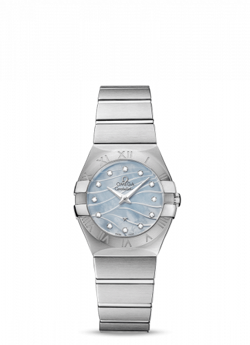 Omega Constellation Quartz 27 Brushed Stainless Steel / Blue MOP 123.10.27.60.57.001 Omega Constellation Quartz 27 Brushed Stainless Steel / Blue MOP 123.10.27.60.57.001