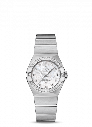 Omega Constellation Co-Axial 27 Brushed Stainless Steel / Diamond / White MOP 123.15.27.20.55.003 Omega Constellation Co-Axial 27 Brushed Stainless Steel / Diamond / White MOP 123.15.27.20.55.003