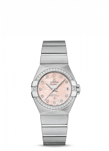 Omega Constellation Co-Axial 27 Brushed Stainless Steel / Diamond / Pink MOP 123.15.27.20.57.002 Omega Constellation Co-Axial 27 Brushed Stainless Steel / Diamond / Pink MOP 123.15.27.20.57.002