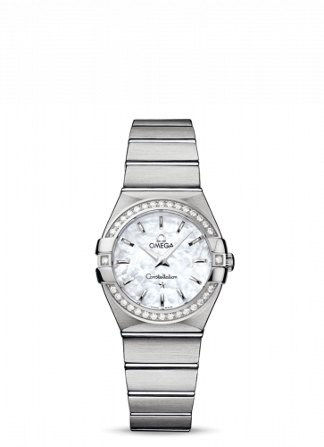 Omega Constellation Quartz 27 Brushed Stainless Steel / Diamond / MOP 123.15.27.60.05.001 Omega Constellation Quartz 27 Brushed Stainless Steel / Diamond / MOP 123.15.27.60.05.001